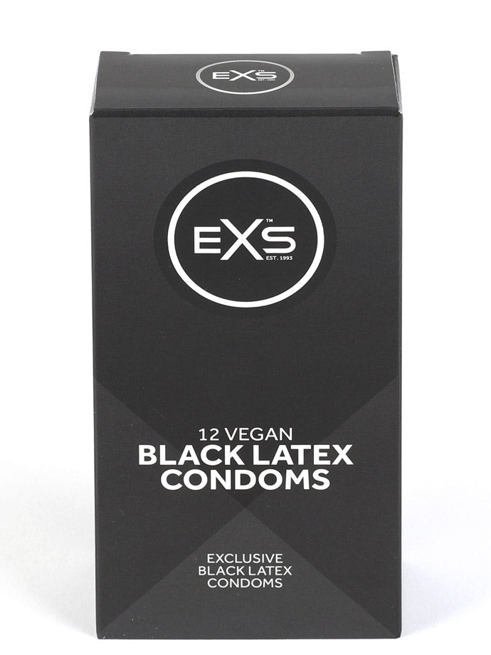 EXS - Black Latex Condoms - 12 Stück