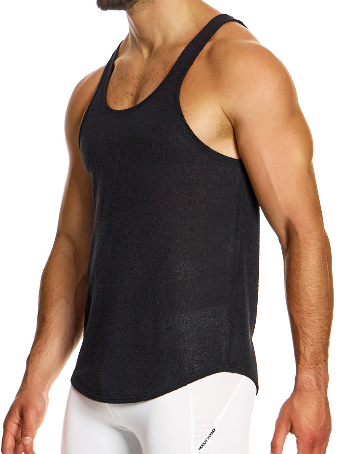 Purled Tanktop - Schwarz
