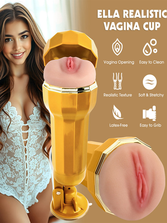 Ella Realistic Vagina Vibrating Cup