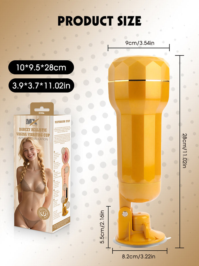 Darcey Realistic Vagina Vibrating Cup