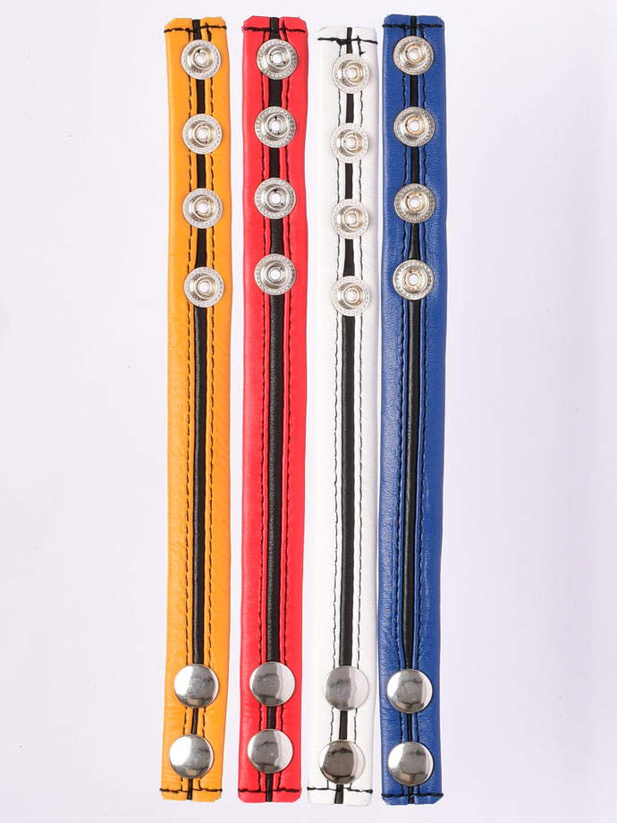 Hard Power Leder Penisring verstellbar - blau