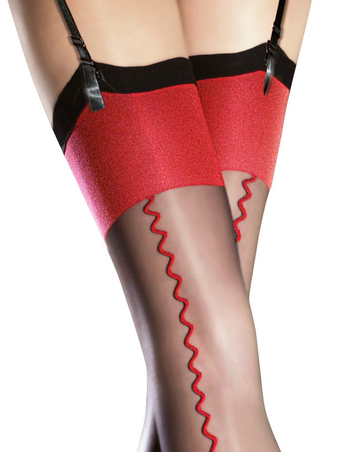 Fiore - Straps Feinstrümpfe Anais Schwarz