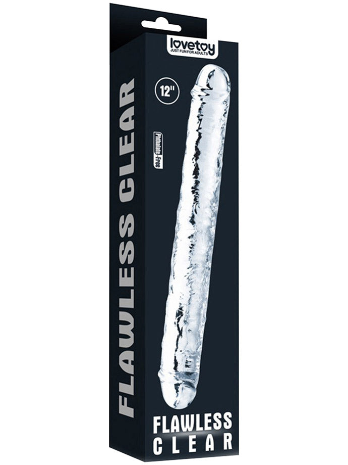 Flawless Clear 12 inch Double Dildo