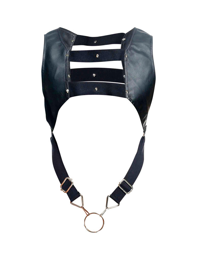 DNGEON Croptop Cockring Harness - Schwarz