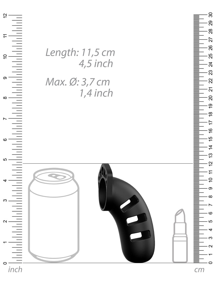 ManCage Peniskäfig Model 21 aus Silikon - Schwarz