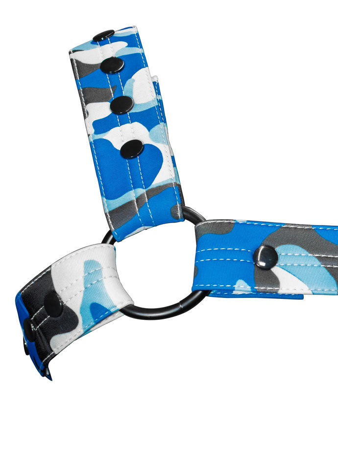 Neopren Harness - Blau Camouflage