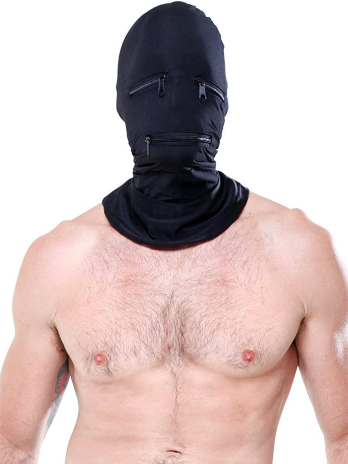 Fetish Fantasy - Zipper Face Hood Black