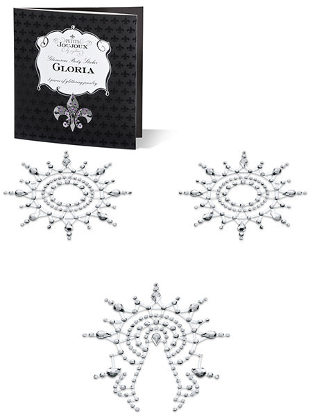 Körperaufkleber Set Gloria White Crystal