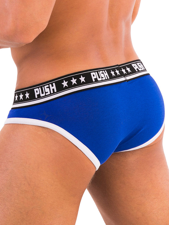 '- Push - Premium Cotton Brief - Royal/Weiß
