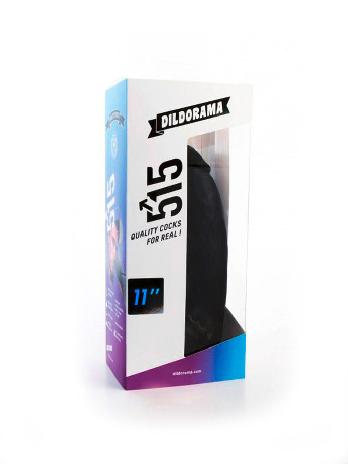 Dildorama 515 line XL Dildo 11 inch Suction - Black