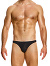 Purled Low Cut Brief - Schwarz