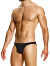 Purled Low Cut Brief - Schwarz