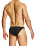 Purled Low Cut Brief - Schwarz