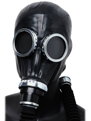 Poppers Rubber Mask mit Schlauch