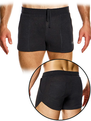 Purled Shorts - Schwarz