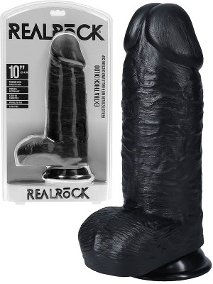 Realrock - Dildo 10 inch mit Hoden - Extra Thick