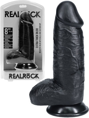 Realrock - Dildo 8 inch mit Hoden - Extra Thick