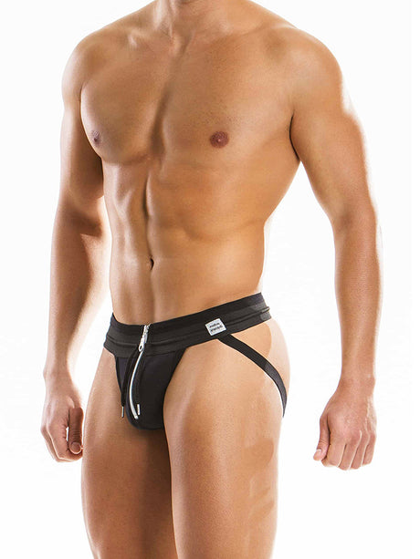 Zipper Jockstrap - Schwarz