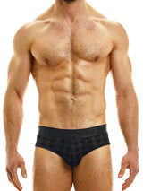Pied De Poule Classic Brief - Schwarz