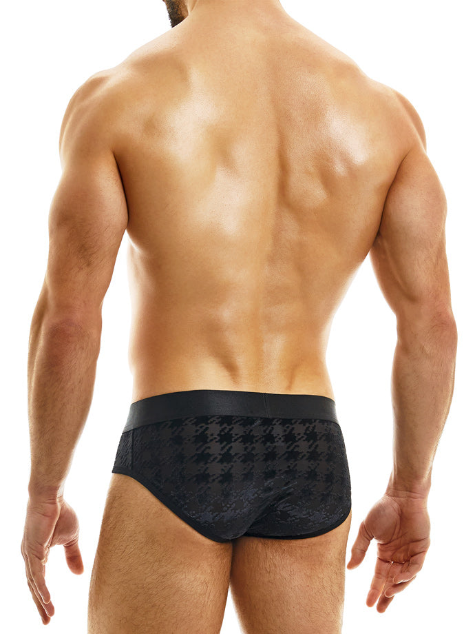 Pied De Poule Classic Brief - Schwarz