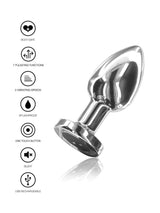 The Glider Vibrating Metall Buttplug Large