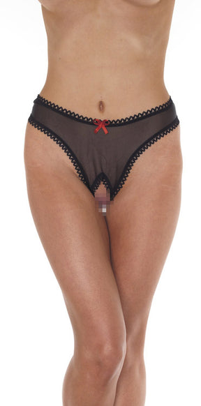 Open G-String - schwarz - One Size