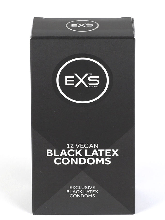 EXS - Black Latex Condoms - 12 Stück
