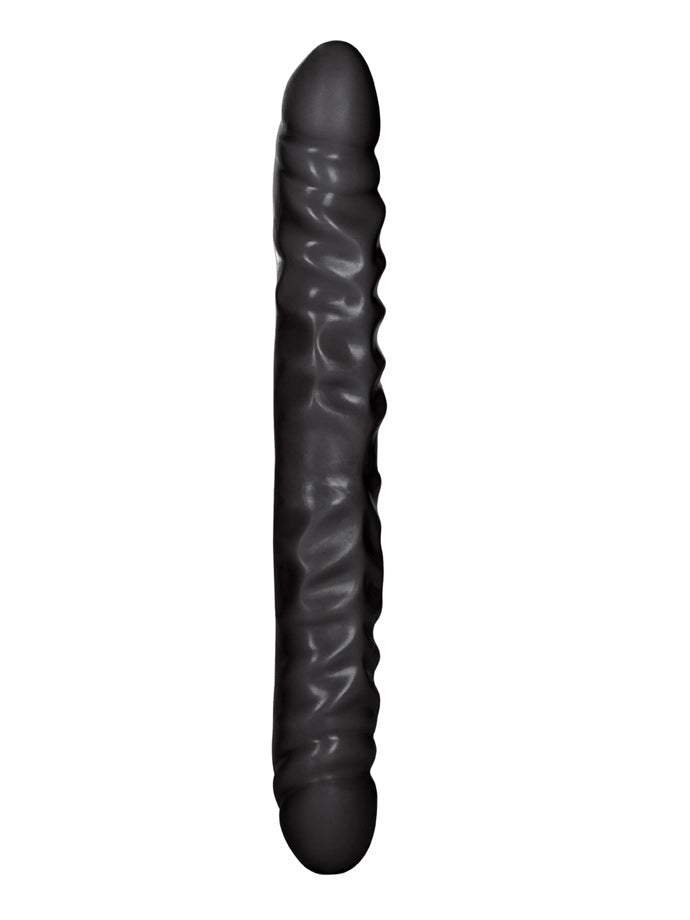Veined Double Dong 12 inch - Schwarz