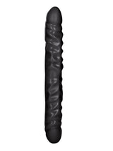 Veined Double Dong 12 inch - Schwarz