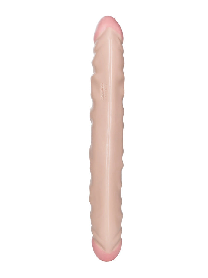 Veined Double Dong 12 inch - Helle Hautfarbe