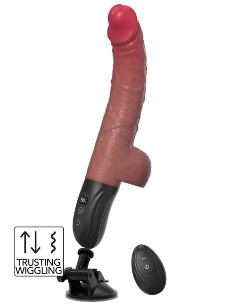 Realistic Thrusting Dildo and Wiggling Vibrator