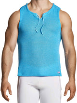 Micro Knit Sleeveless - Blau
