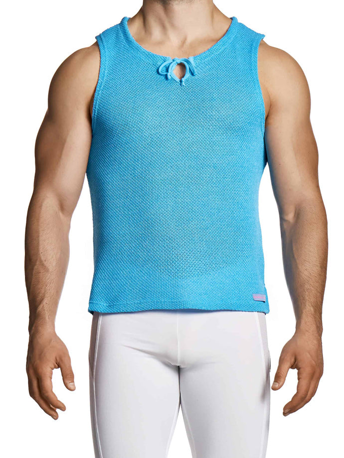 Micro Knit Sleeveless - Blau