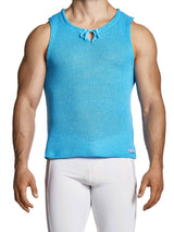 Micro Knit Sleeveless - Blau