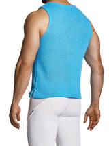 Micro Knit Sleeveless - Blau