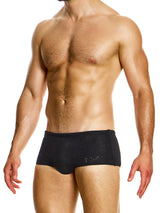 Purled Brazil Cut Boxer - Schwarz