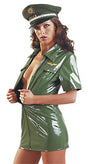 Lack Uniformkleid grün
