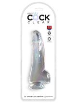 King Cock - 7.5 inch with Balls Clear