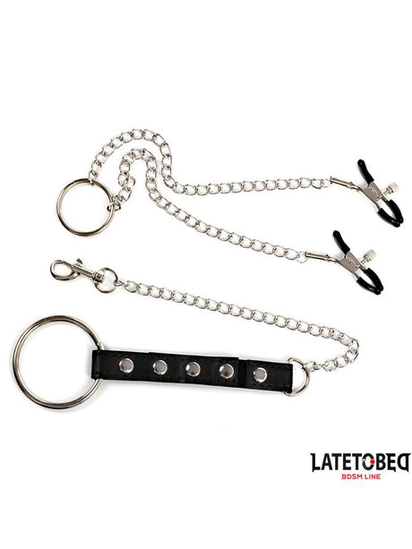 Nipple Clamps with Penis Ring