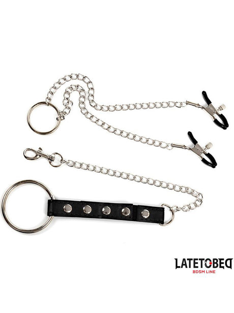 Nipple Clamps with Penis Ring