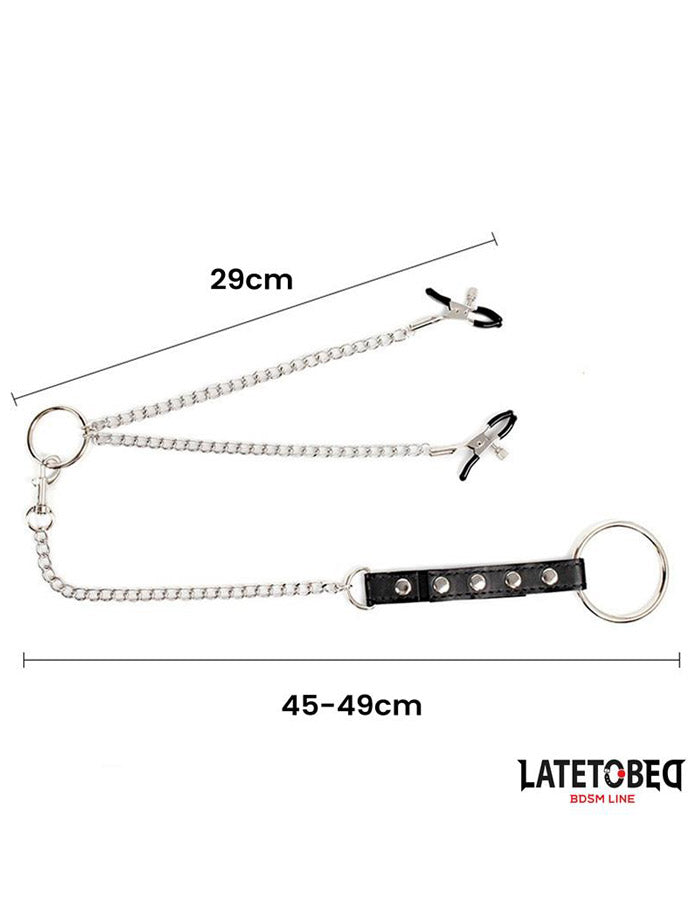 Nipple Clamps with Penis Ring