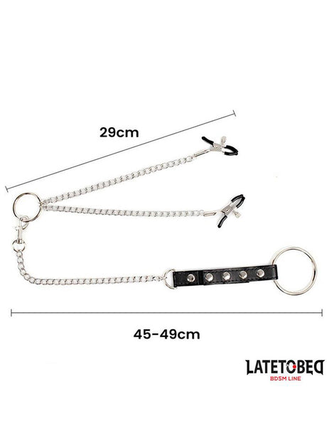 Nipple Clamps with Penis Ring