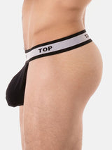 Suspender Top - Schwarz/Weiss
