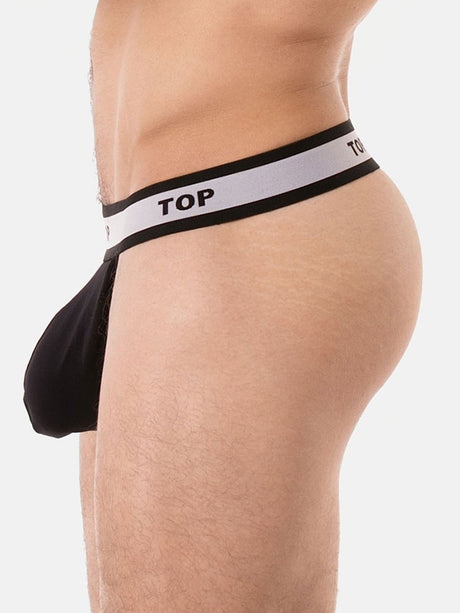 Suspender Top - Schwarz/Weiss