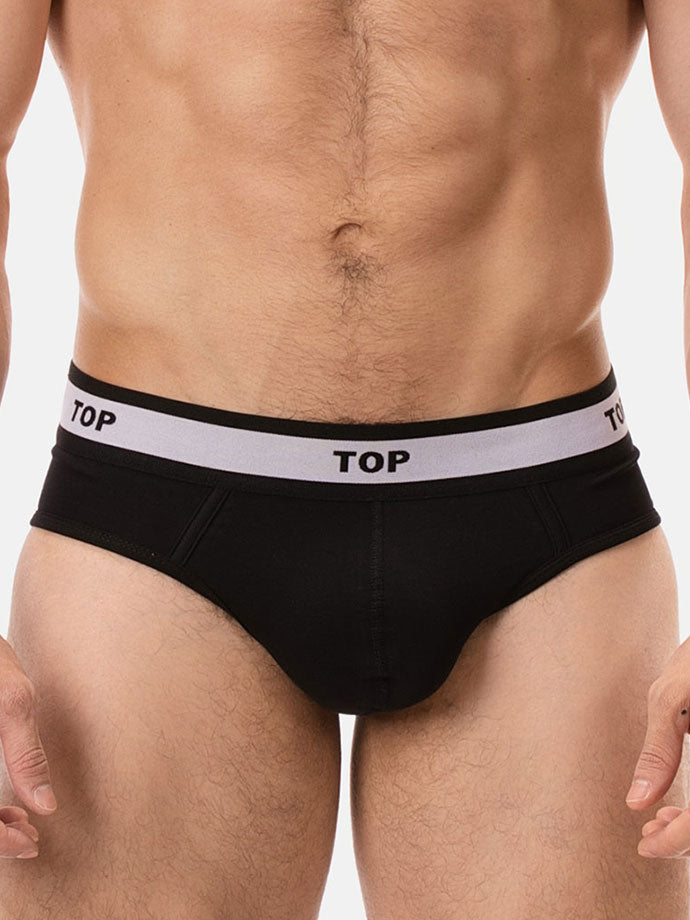 Brief Top - Schwarz/Weiss