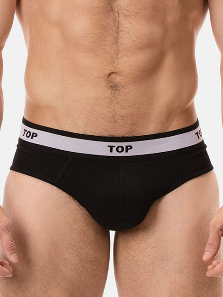 Brief Top - Schwarz/Weiss
