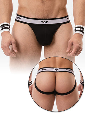 Jockstrap Top - Schwarz/Weiss