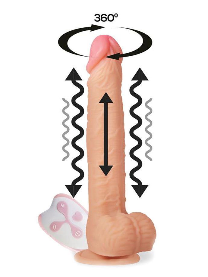 Cesur Realistic Thrusting & Rotating Dildo