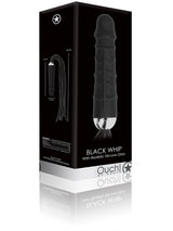 OUCH! Schwarze Peitsche mit realistischem Silikon Dildo