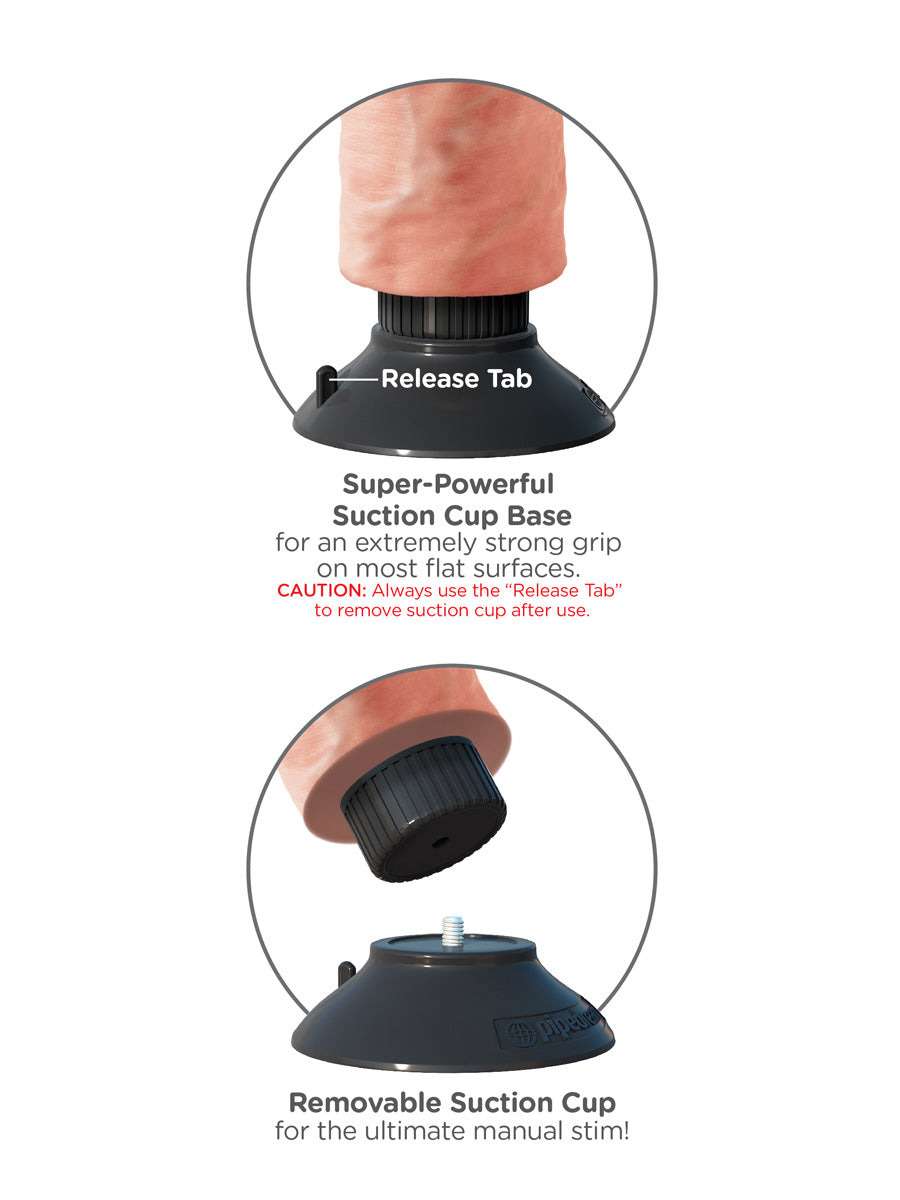 King Cock - 7 inch Vibrating Cock with Balls Natur